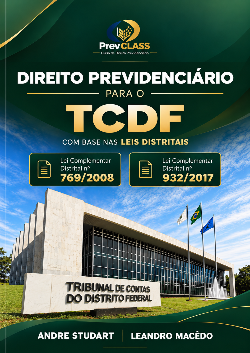 Capa da apostila Direito Previdenciário para o TCDF, com base nas Leis Distritais 769/2008 e 932/2017